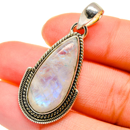Rainbow Moonstone Pendants handcrafted by Ana Silver Co - PD17492