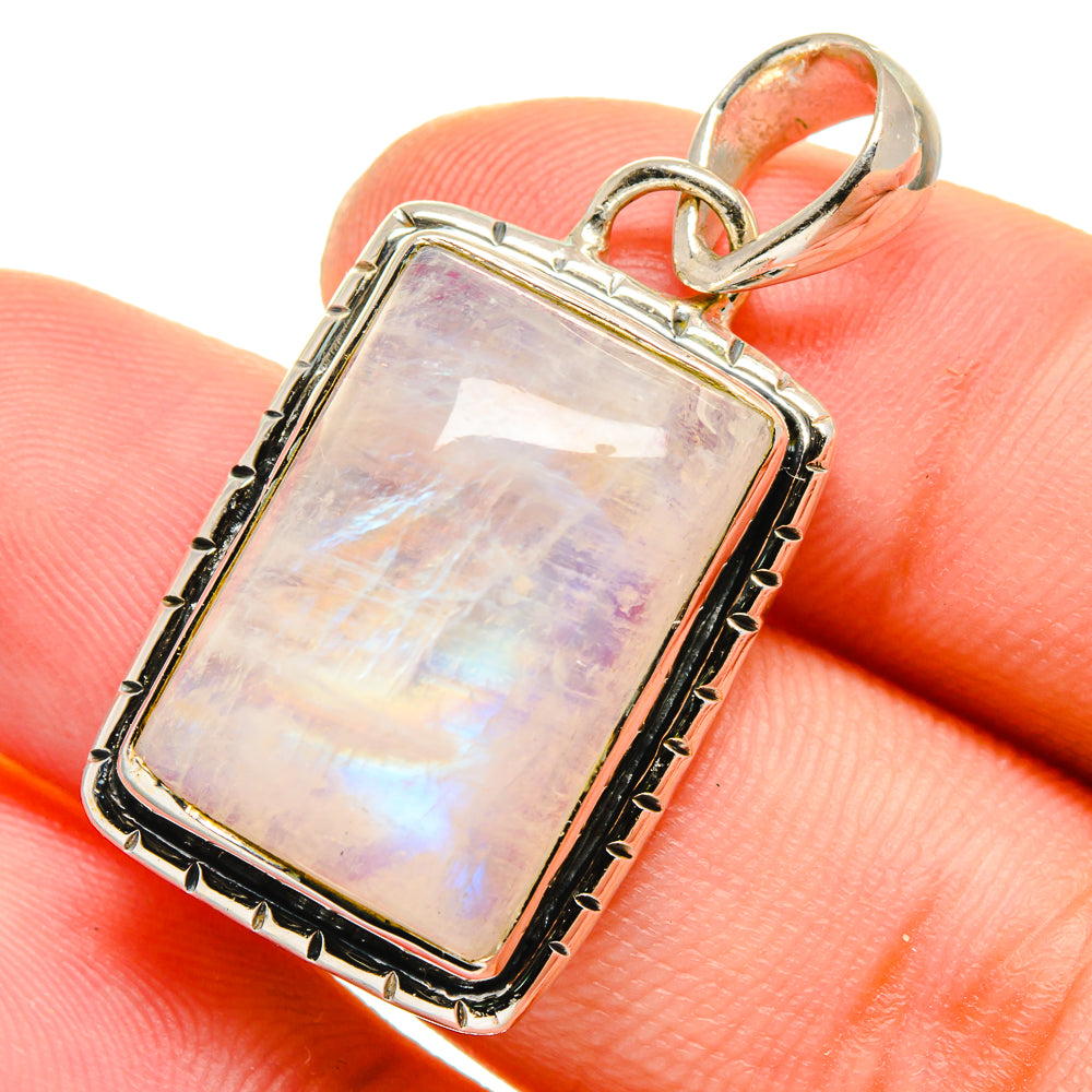 Rainbow Moonstone Pendants handcrafted by Ana Silver Co - PD17506