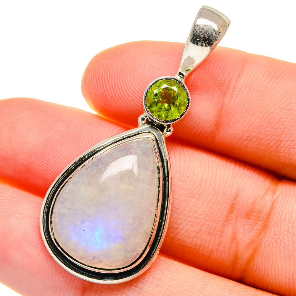 Rainbow Moonstone Pendants handcrafted by Ana Silver Co - PD17508