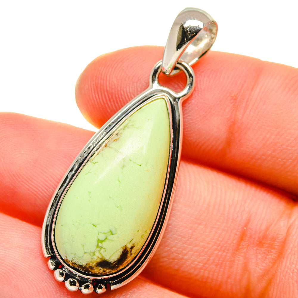 Lemon Chrysoprase Pendants handcrafted by Ana Silver Co - PD17511