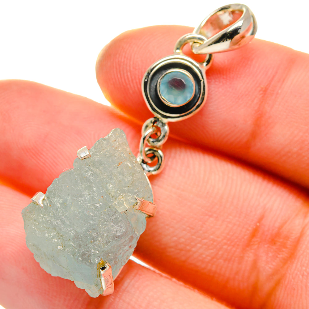 Aquamarine Pendants handcrafted by Ana Silver Co - PD17515