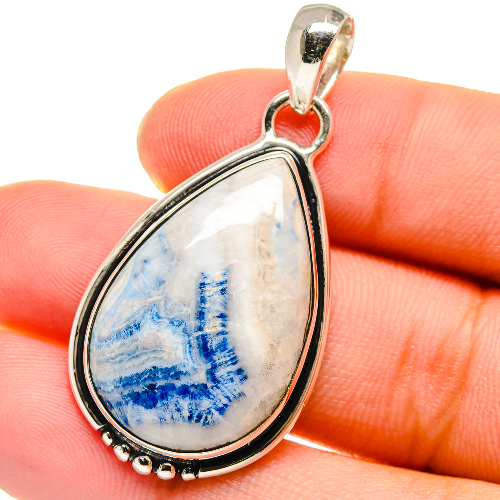 Blue Scheelite Pendants handcrafted by Ana Silver Co - PD17517