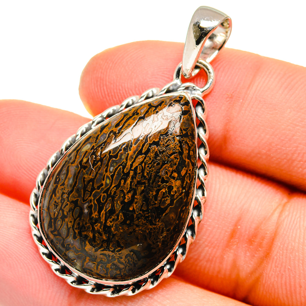 Dinosaur Bone Pendants handcrafted by Ana Silver Co - PD17520