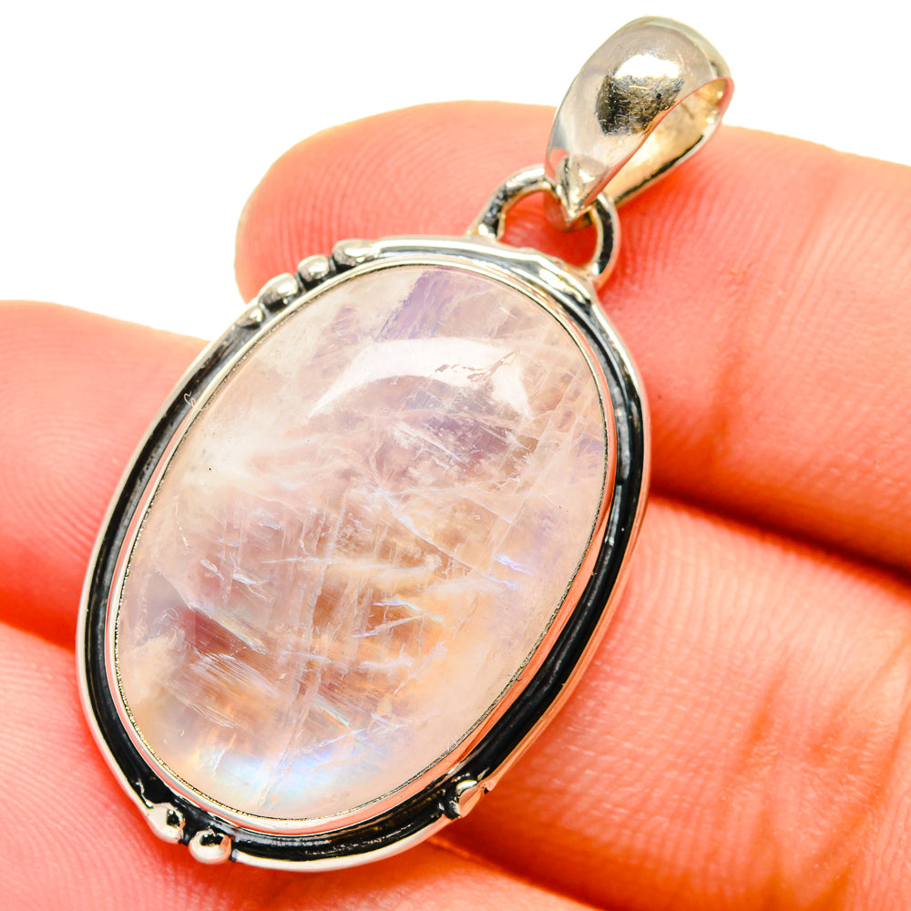 Rainbow Moonstone Pendants handcrafted by Ana Silver Co - PD17521