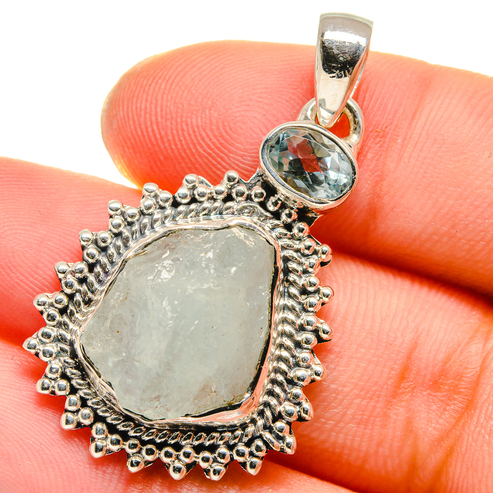 Aquamarine Pendants handcrafted by Ana Silver Co - PD17523