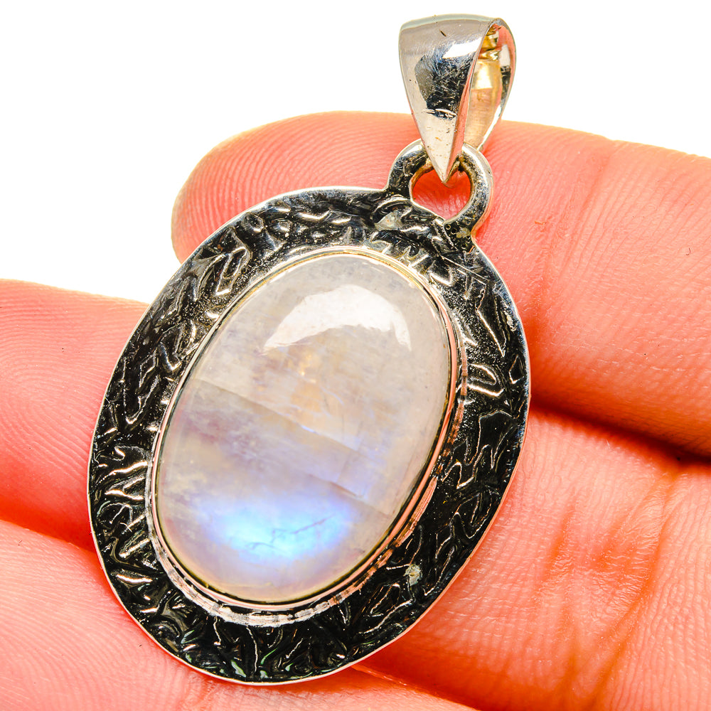 Rainbow Moonstone Pendants handcrafted by Ana Silver Co - PD17524