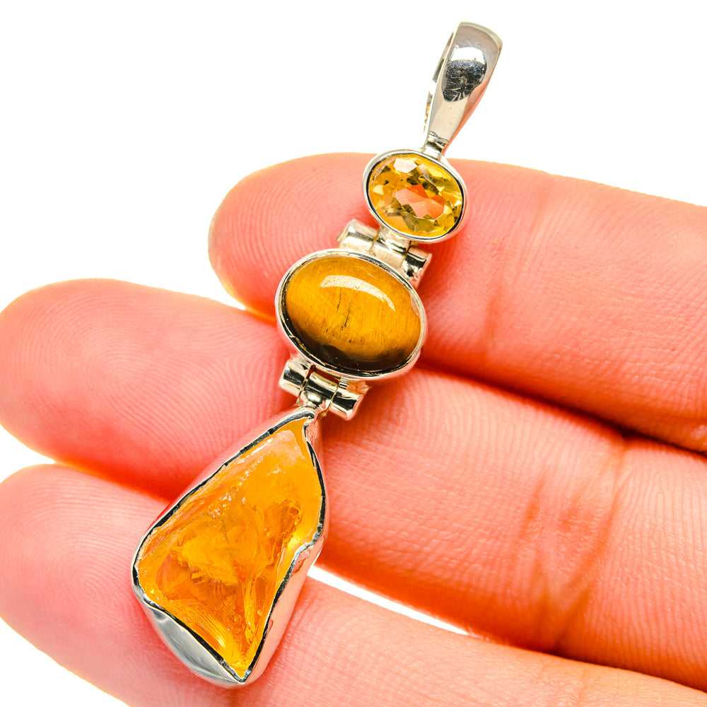 Citrine Pendants handcrafted by Ana Silver Co - PD17529