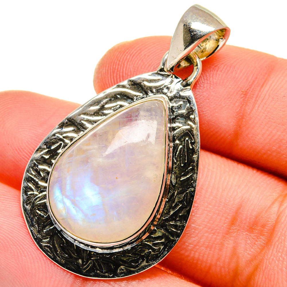 Rainbow Moonstone Pendants handcrafted by Ana Silver Co - PD17530