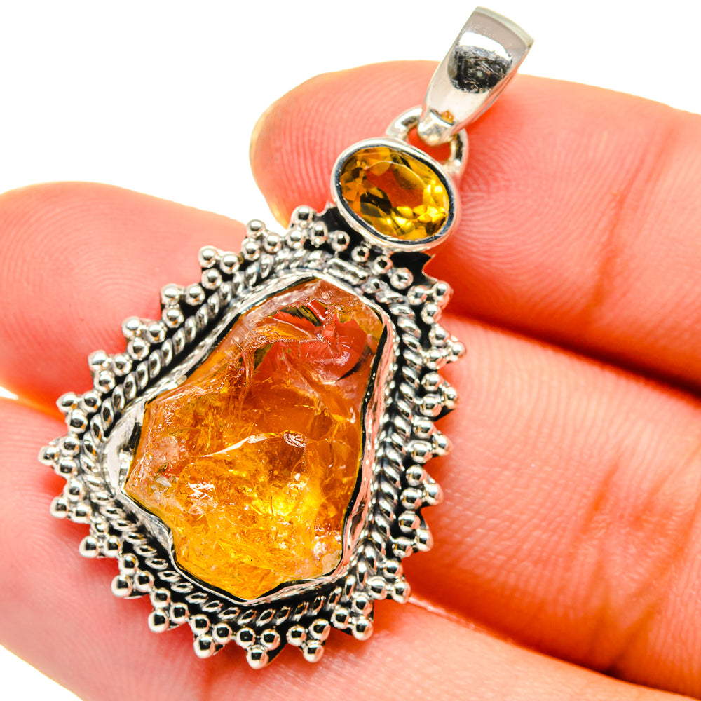 Citrine Pendants handcrafted by Ana Silver Co - PD17534