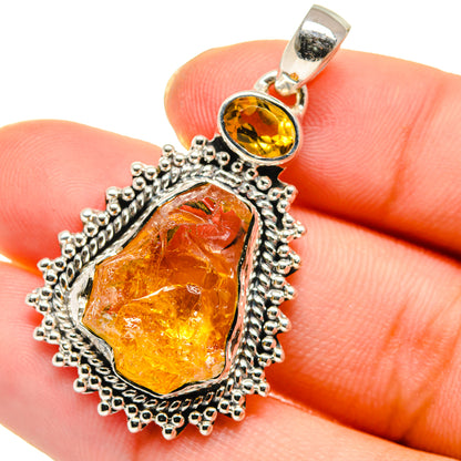 Citrine Pendants handcrafted by Ana Silver Co - PD17534