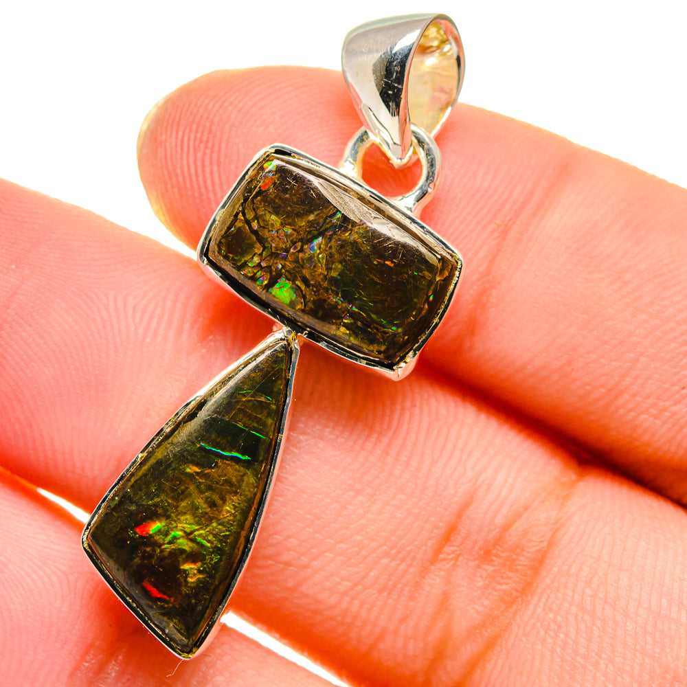 Ammolite Pendants handcrafted by Ana Silver Co - PD17537