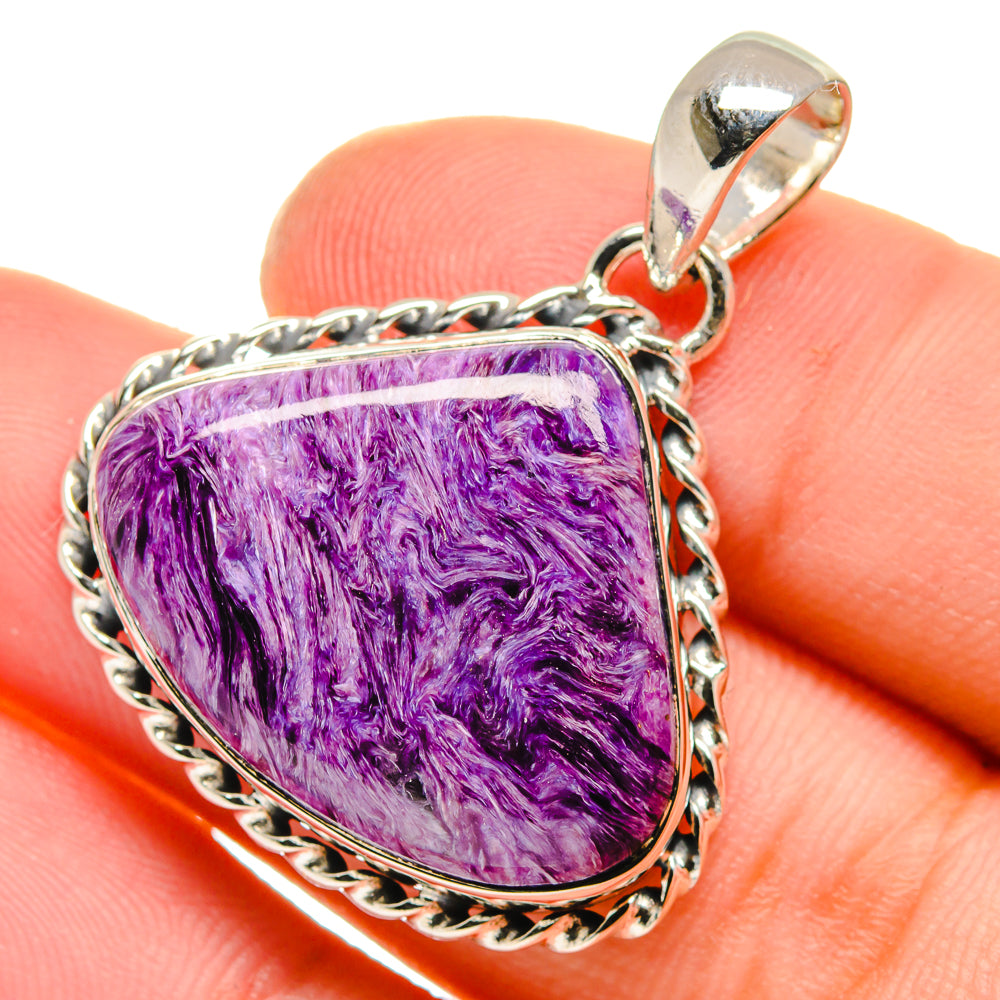 Charoite Pendants handcrafted by Ana Silver Co - PD17538