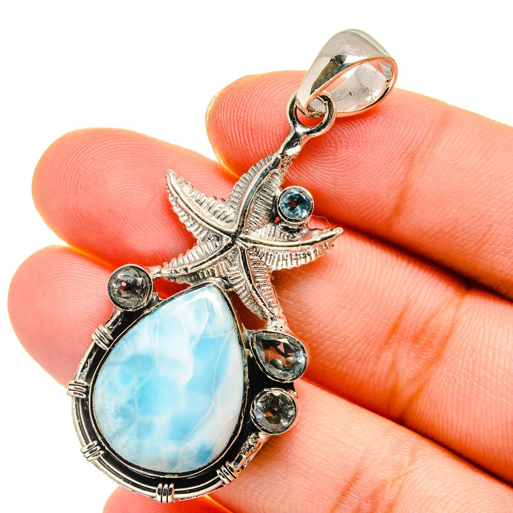 Larimar Pendants handcrafted by Ana Silver Co - PD17540