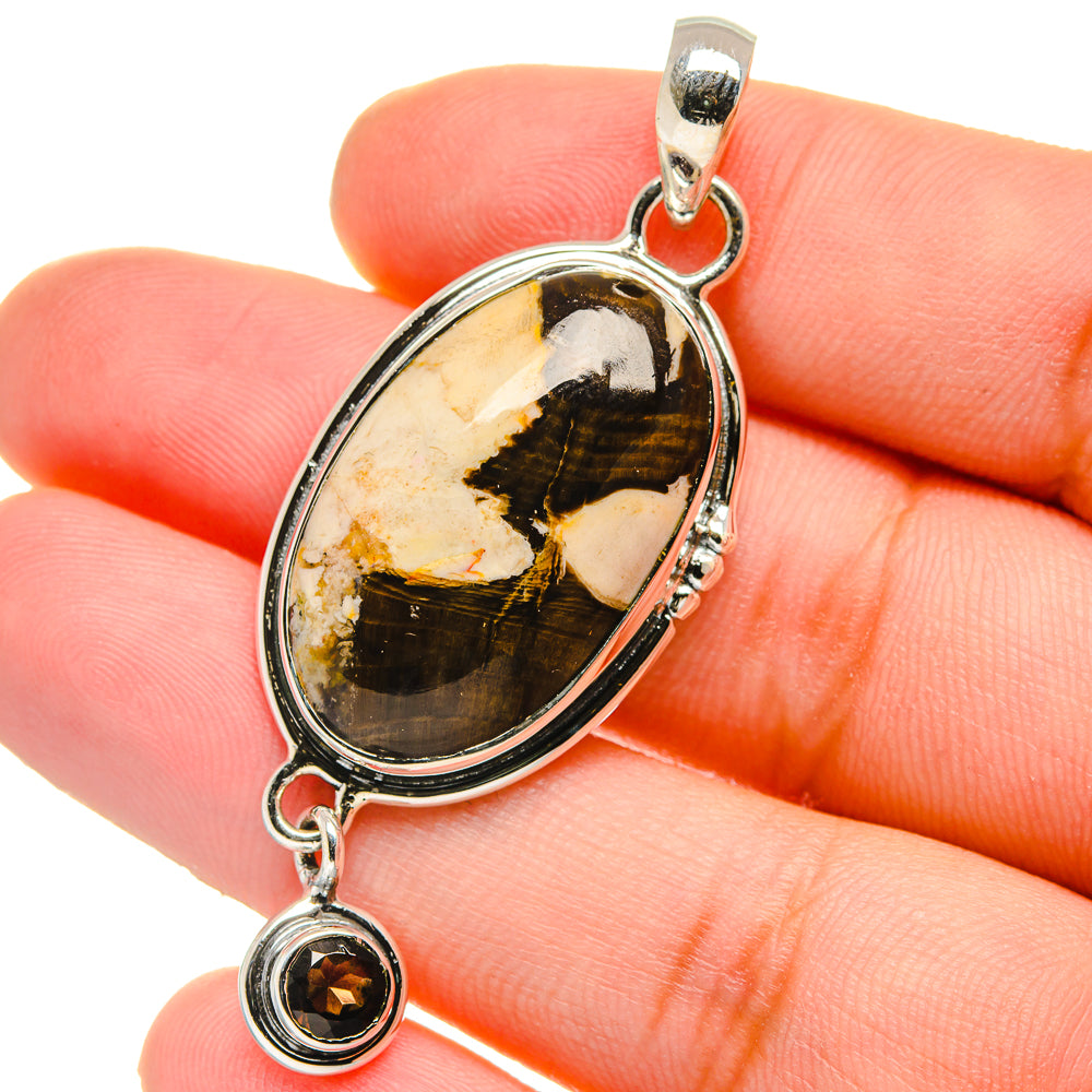 Peanut Wood Jasper Pendants handcrafted by Ana Silver Co - PD17547