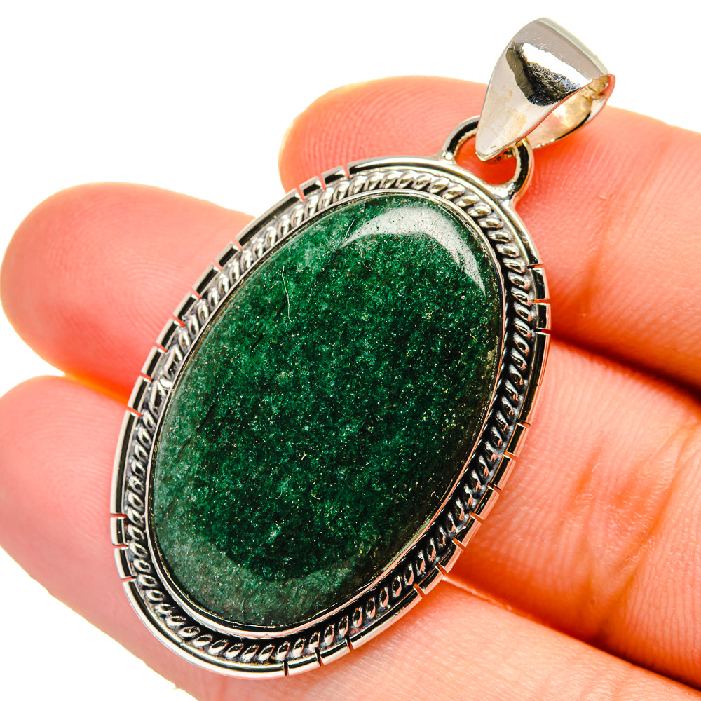 Green Aventurine Pendants handcrafted by Ana Silver Co - PD17558