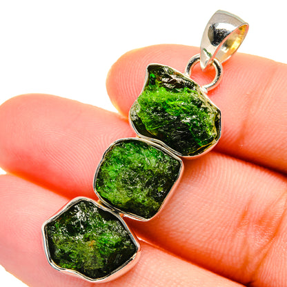 Chrome Diopside Pendants handcrafted by Ana Silver Co - PD17559