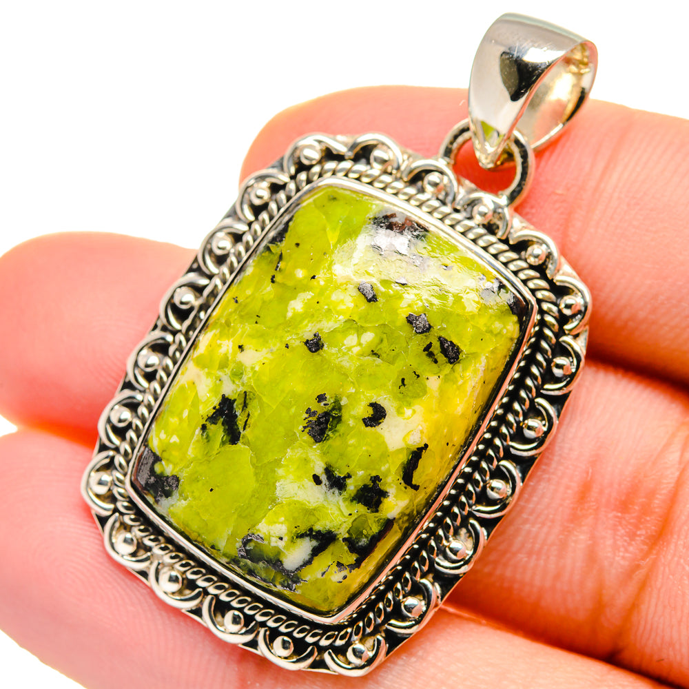 African Green Opal Pendants handcrafted by Ana Silver Co - PD17563