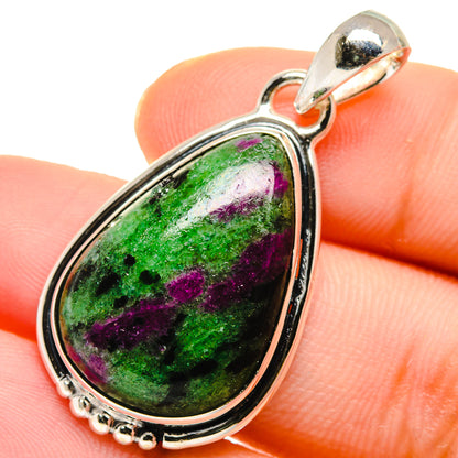 Ruby Zoisite Pendants handcrafted by Ana Silver Co - PD17566