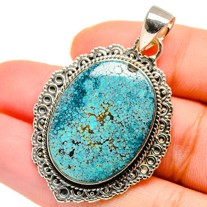 Tibetan Turquoise Pendants handcrafted by Ana Silver Co - PD17567