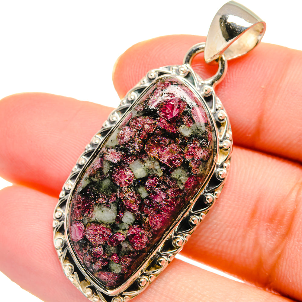 Russian Eudialyte Pendants handcrafted by Ana Silver Co - PD17572