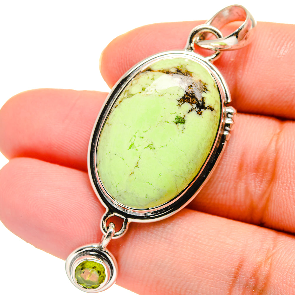 Lemon Chrysoprase Pendants handcrafted by Ana Silver Co - PD17576