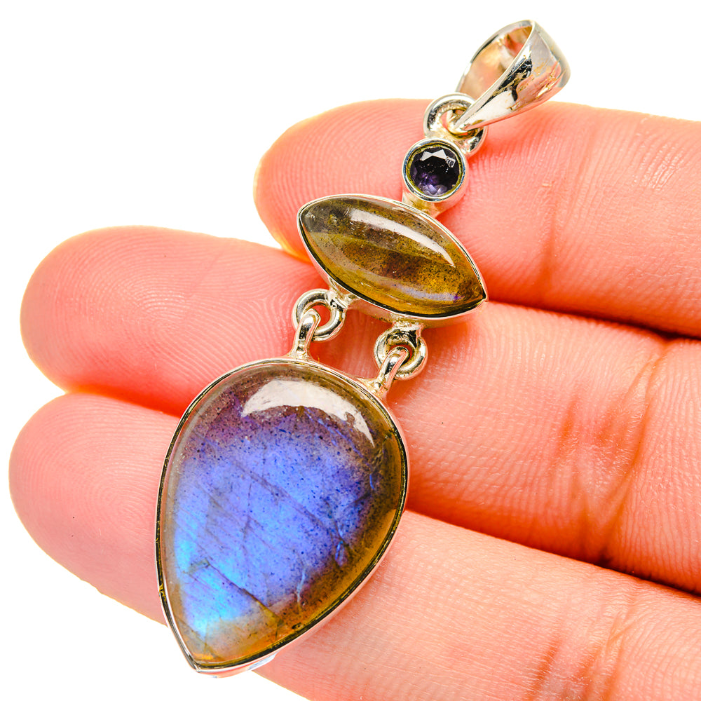 Labradorite Pendants handcrafted by Ana Silver Co - PD17581
