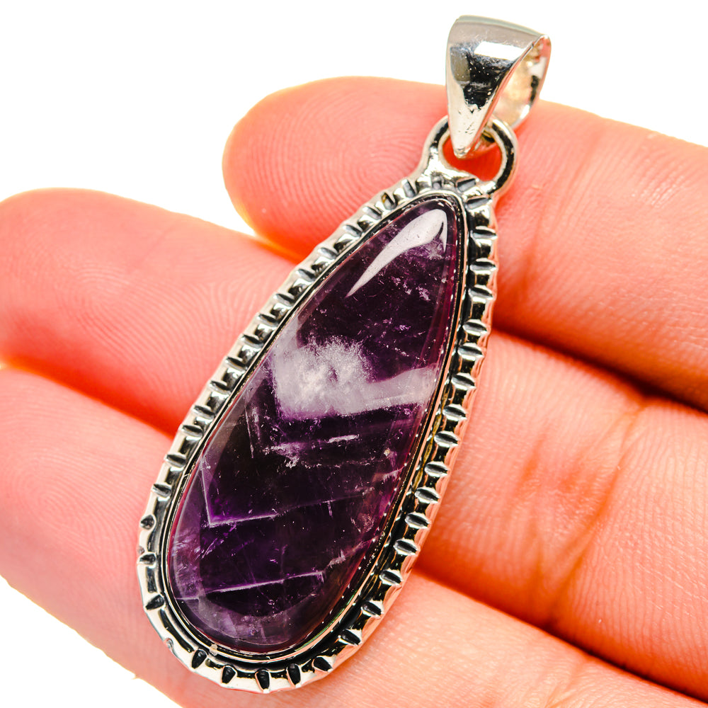 Chevron Amethyst Pendants handcrafted by Ana Silver Co - PD17583