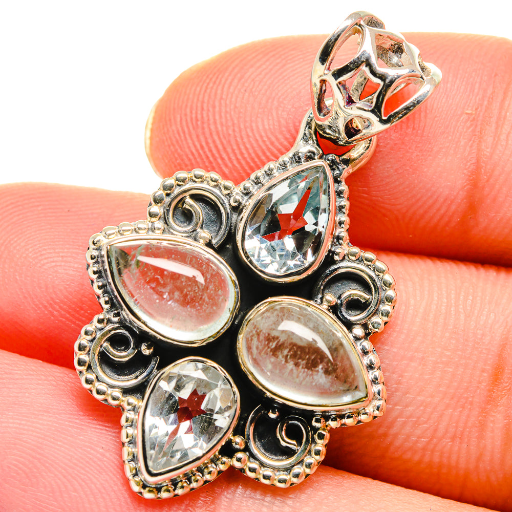 Aquamarine Pendants handcrafted by Ana Silver Co - PD17587