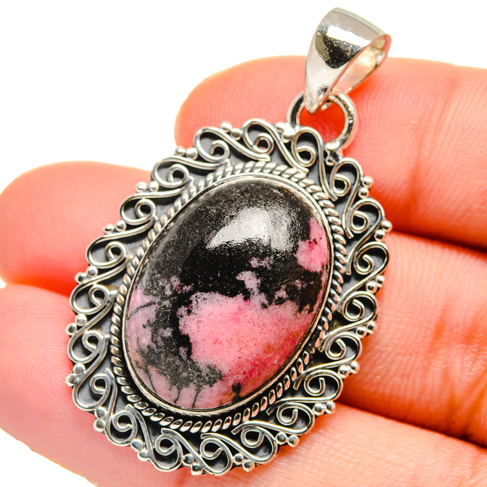 Rhodonite Pendants handcrafted by Ana Silver Co - PD17591
