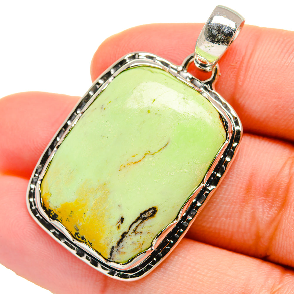 Lemon Chrysoprase Pendants handcrafted by Ana Silver Co - PD17593