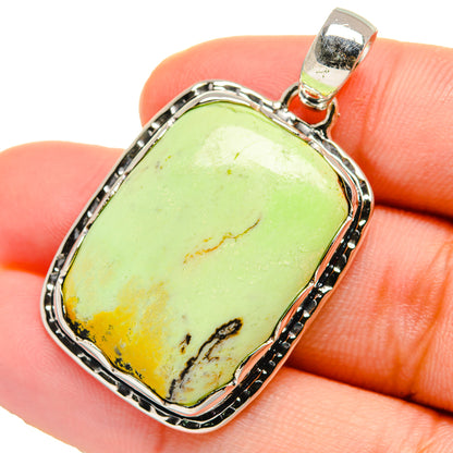 Lemon Chrysoprase Pendants handcrafted by Ana Silver Co - PD17593