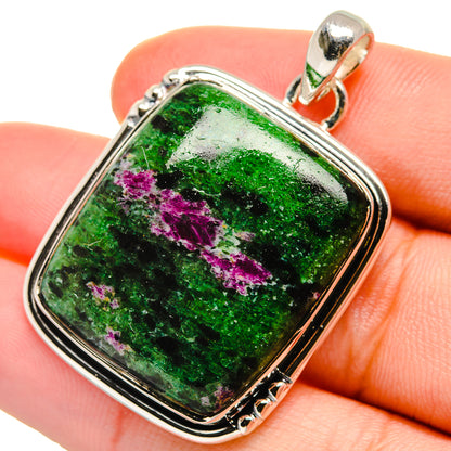 Ruby Zoisite Pendants handcrafted by Ana Silver Co - PD17596