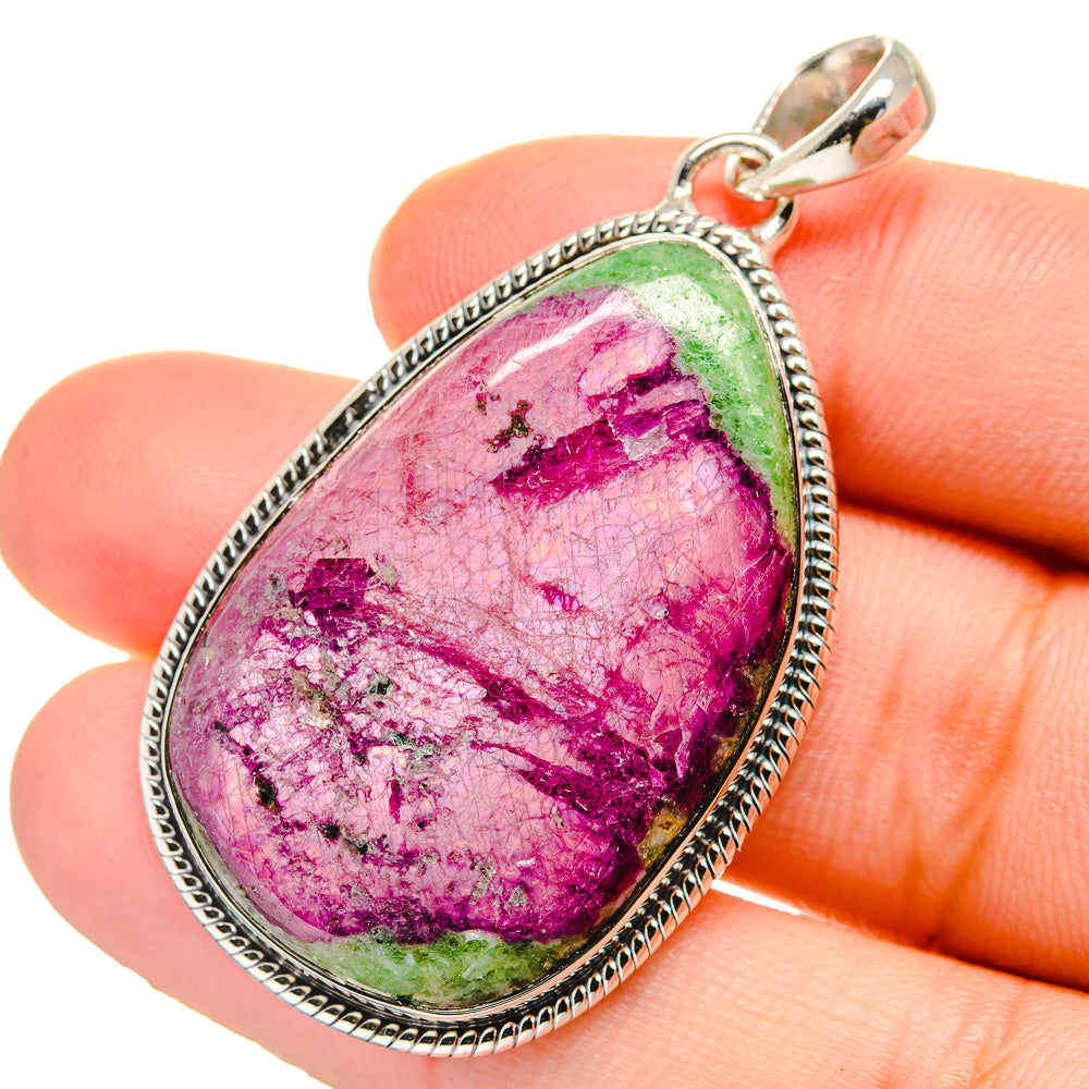 Ruby Zoisite Pendants handcrafted by Ana Silver Co - PD17598