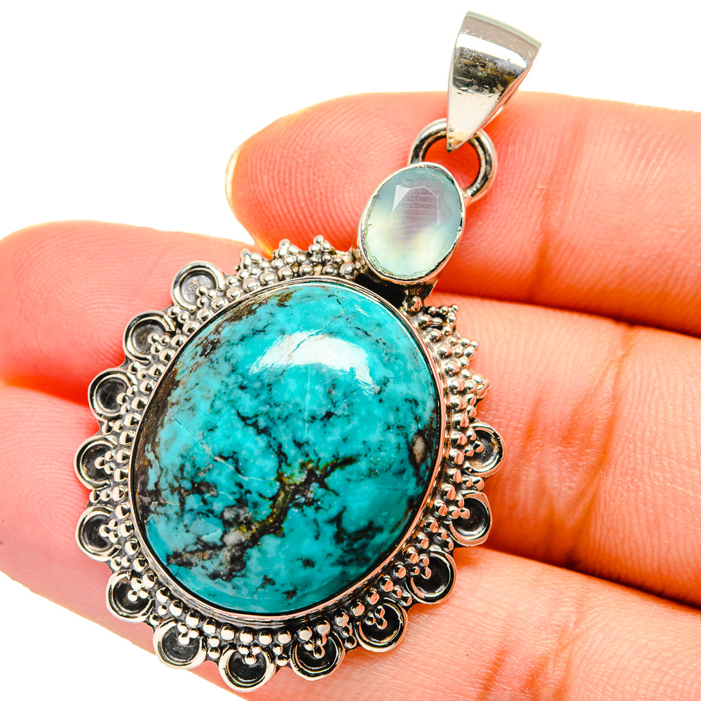 Tibetan Turquoise Pendants handcrafted by Ana Silver Co - PD17599