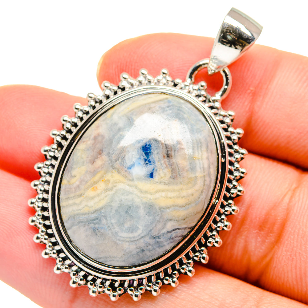 Blue Scheelite Pendants handcrafted by Ana Silver Co - PD17604