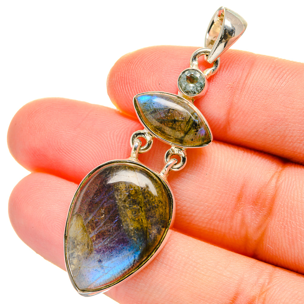 Labradorite Pendants handcrafted by Ana Silver Co - PD17606