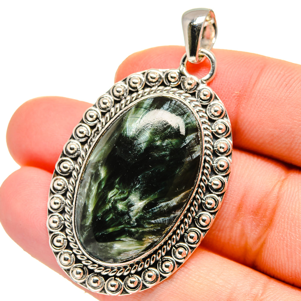 Seraphinite Pendants handcrafted by Ana Silver Co - PD17613