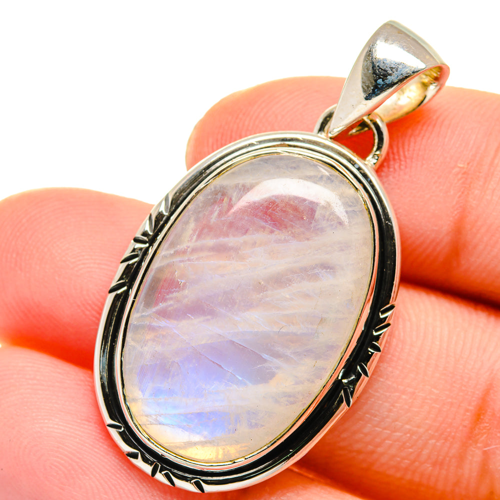 Rainbow Moonstone Pendants handcrafted by Ana Silver Co - PD17616