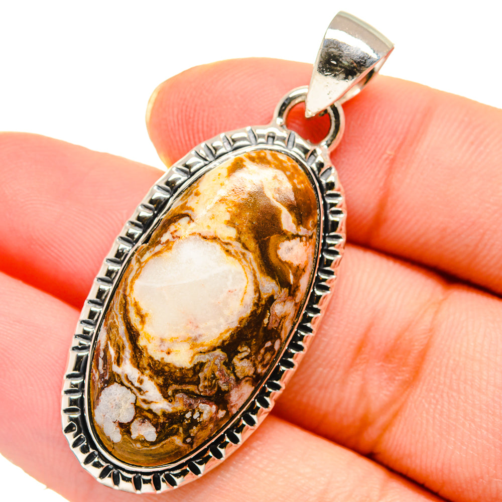 Peanut Wood Jasper Pendants handcrafted by Ana Silver Co - PD17631