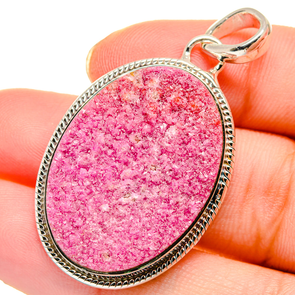 Cobalto Calcite Druzy Pendants handcrafted by Ana Silver Co - PD17643