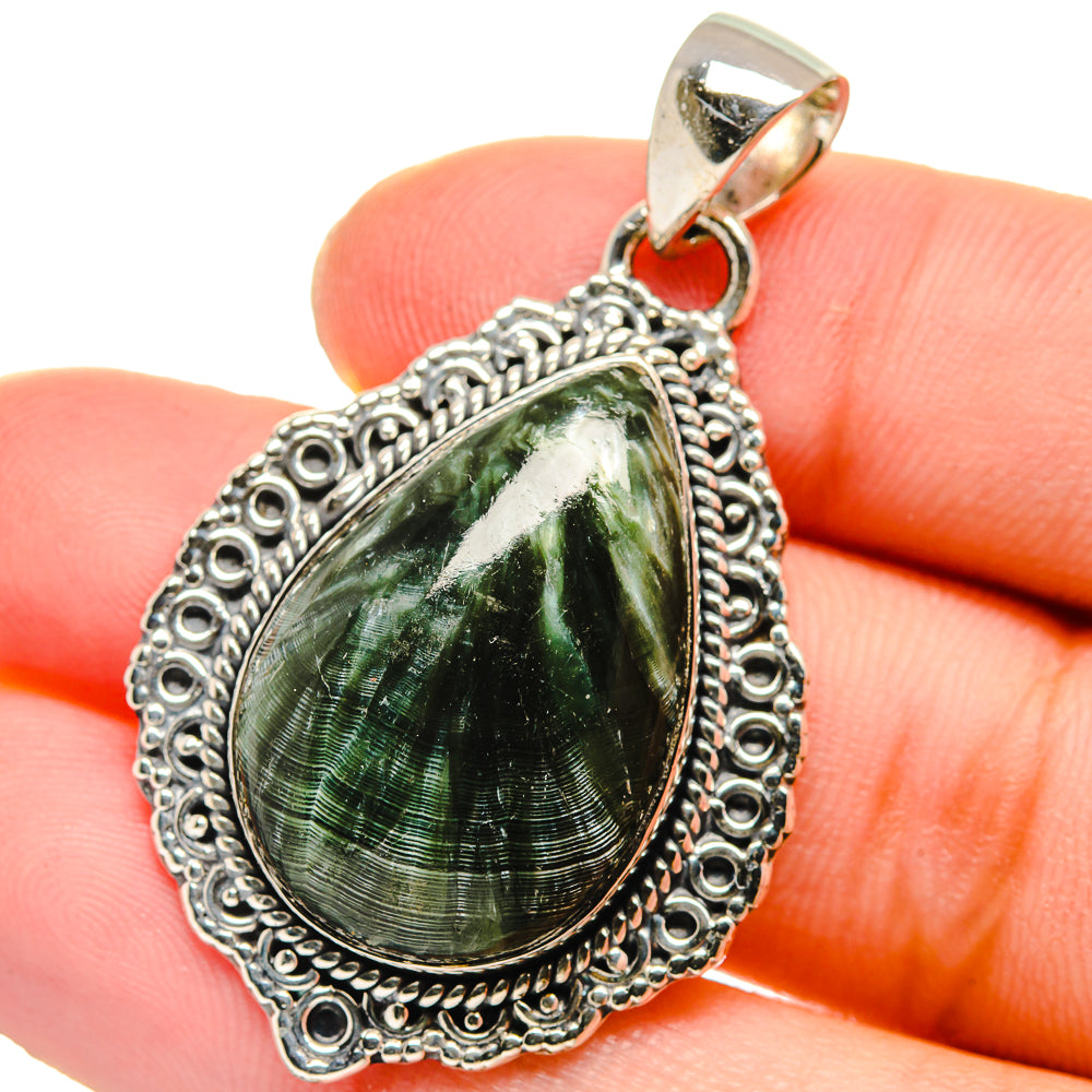 Seraphinite Pendants handcrafted by Ana Silver Co - PD17652