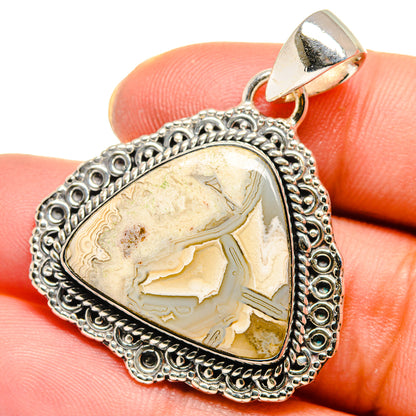 Laguna Lace Agate Pendants handcrafted by Ana Silver Co - PD17661