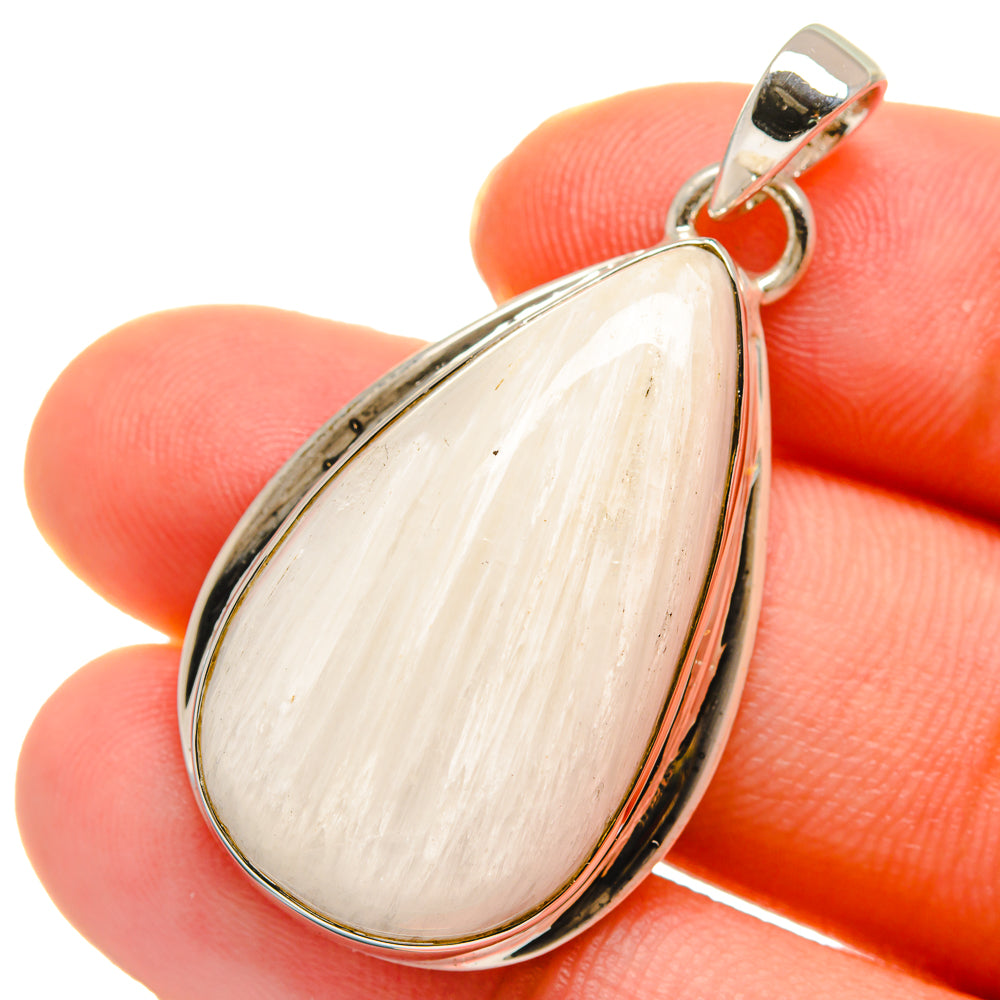 White Scolecite Pendants handcrafted by Ana Silver Co - PD17666