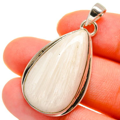 White Scolecite Pendants handcrafted by Ana Silver Co - PD17666