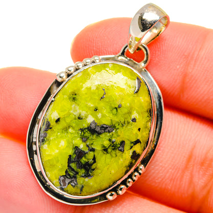 African Green Opal Pendants handcrafted by Ana Silver Co - PD17668