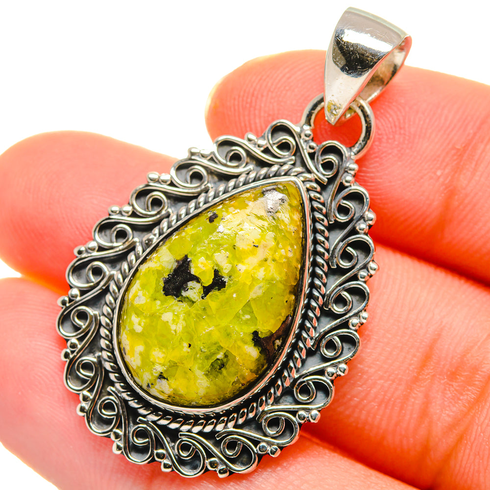 African Green Opal Pendants handcrafted by Ana Silver Co - PD17671