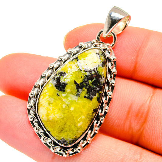 African Green Opal Pendants handcrafted by Ana Silver Co - PD17672