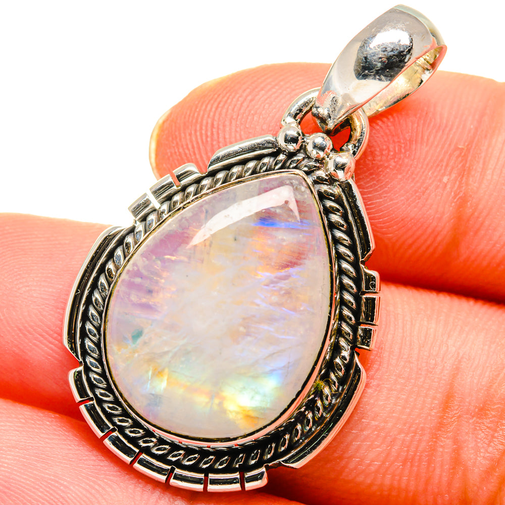 Rainbow Moonstone Pendants handcrafted by Ana Silver Co - PD17676