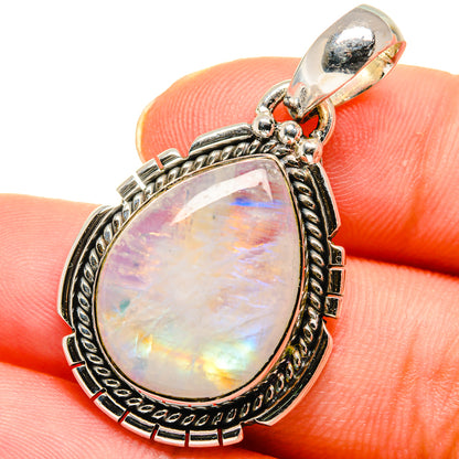 Rainbow Moonstone Pendants handcrafted by Ana Silver Co - PD17676
