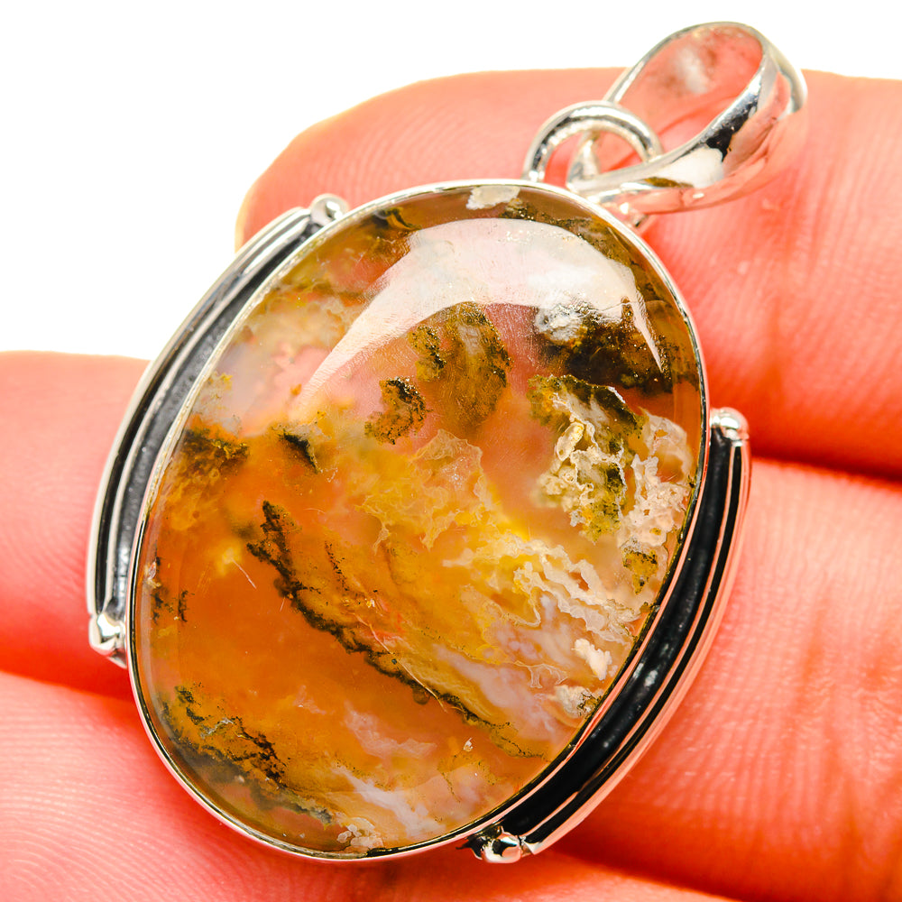 Plume Agate Pendants handcrafted by Ana Silver Co - PD17680